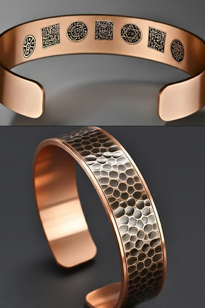 Men's Women's Copper Bracelet Tattoo Model Inner Celcelütiye Armor Prayer Copper Bracelet
