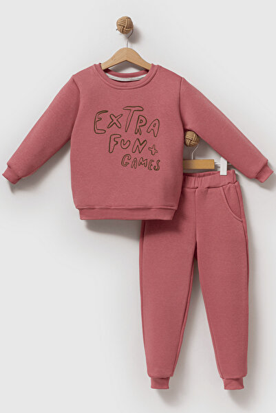 Naive Baby 3 İplik Ş Fleece-Lined Children's Tracksuit Set - Extra Fun Games