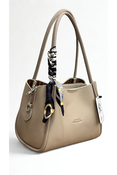 A.N BAG Multi-Compartment Women's Hand and Shoulder Bag with Scarf