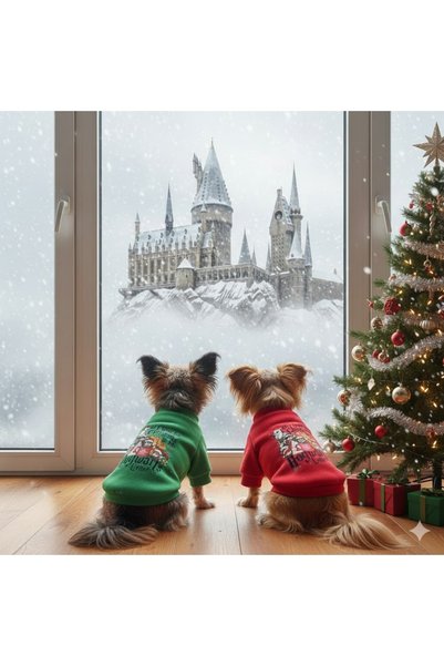 PetiliDünya Christmas Dog Outfit Cat Outfit Hogwards Themed