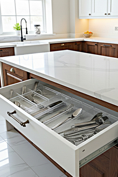 UNIQUE ME 10'lu Modüler Set Mutfak Çekmece İçi Düzenleyici Çatal Kaşık Bıçak ...