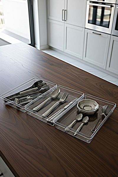 UNIQUE ME Set modular din 3 piese pentru organizarea sertarelor de bucătărie ...