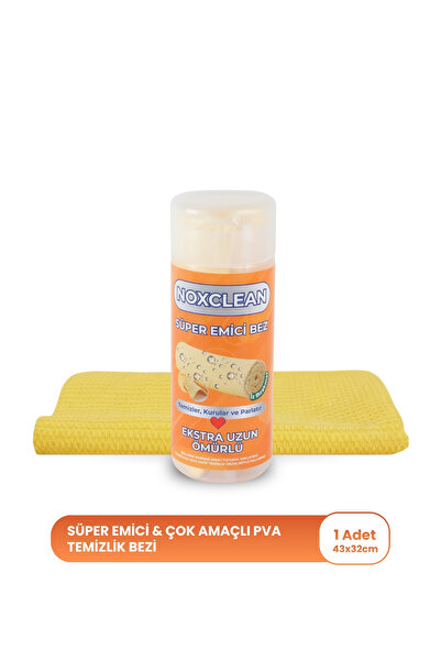 Nox Clean Sarı PVA Sünger Bez – Süper Emici, Tüy Bırakmaz, Çok Amaçlı Temizli...