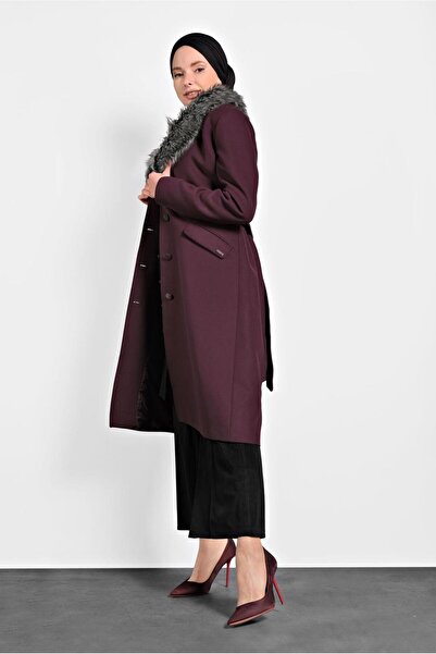 Alvina Пальто 90032 - З коміром з хутром і ґудзиками