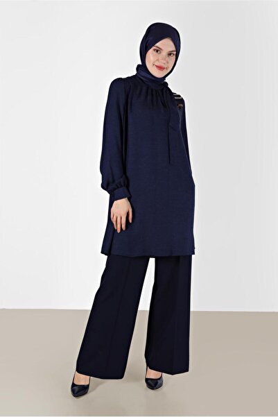 Alvina TUNIC 42259-1 WITH BOW DETAILED BACK ZIPPER