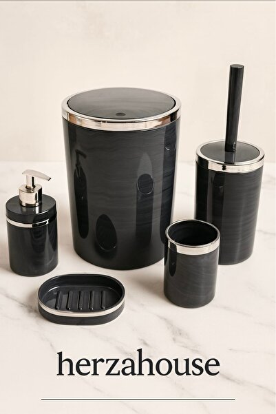 Herza House 5 Piece Acrylic Bathroom Set