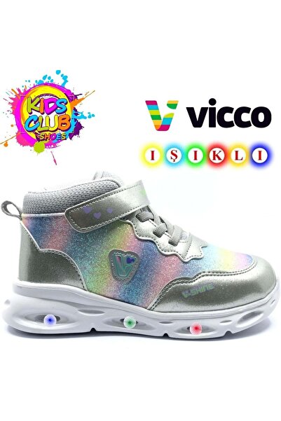 Vicco Poni Phylon Orthopedic Lighted Children's Boots Silver