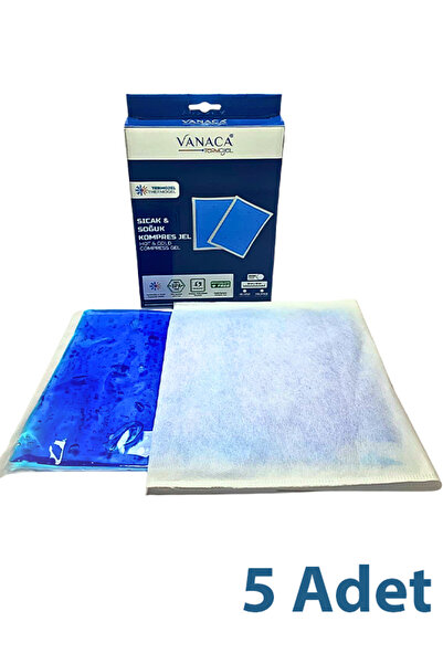 Vanaca Grup 5 Adet Kılıflı Sıcak Soğuk Kompres Jel Buz Ve Isı Paketi, Tekrar Kullanılabilir Termojel 26x35cm