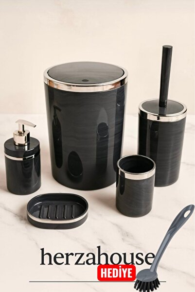 Herza House 5 Parça Akrilik Banyo Seti