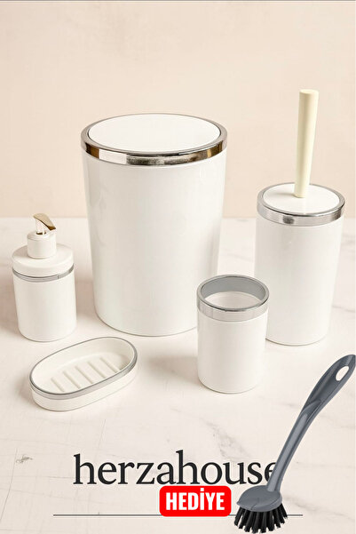 Herza House 5 Piece Acrylic Bathroom Set