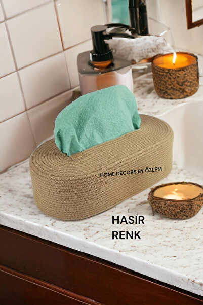 home decors by özlem Hasır peçetelik düzenleyici saklama kutusu organizer 27x...