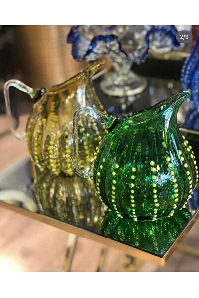 Antik Home Üfleme Cam El Yapımı Midi Kırlangıç Surahi Ikili Takım