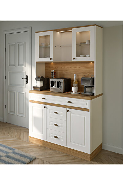 Avm 24 Mikel Masalı Kahve Köşesi Led Aydınlatmalı %100 Mdf Ücretsiz Montaj 120*45*200