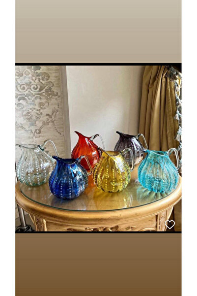 Antik Home Üfleme Cam El Yapımı Midi Kırlangıç Surahi Ikili Takım