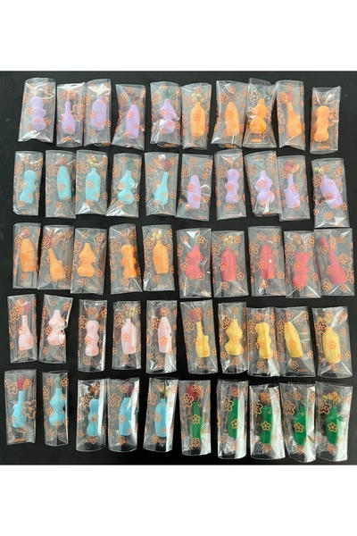 SERÜVENTR Miniflora - 100 adet Magnetli Mini Vazo - Söz Nişan Düğün Kına Nika...