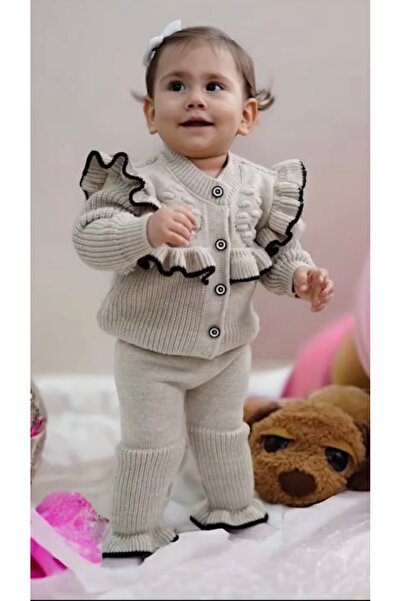 Bebek triko hırkalı çocuk takım & tam kalıp