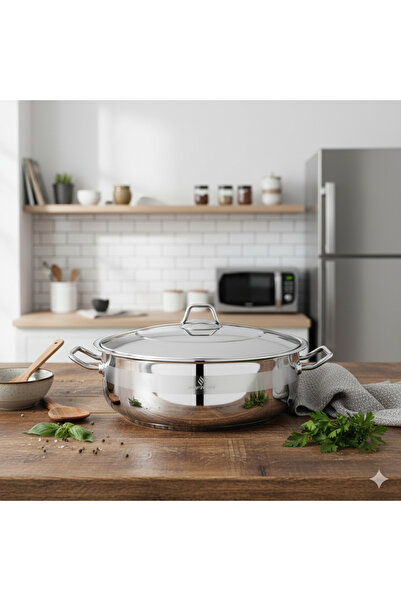 Sofram Turkish soft steel low cooking pot, 17 liter capacity, 40 cm