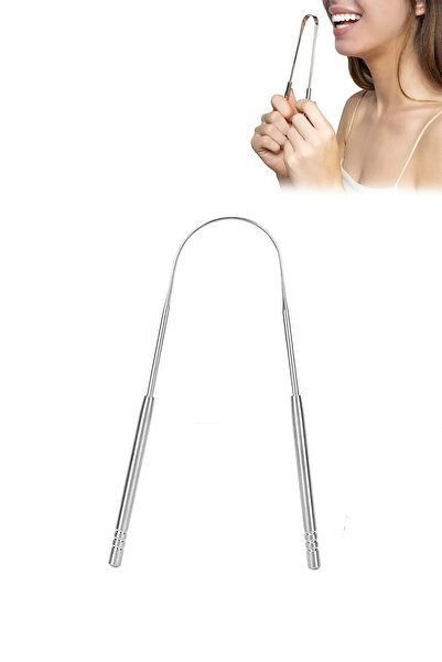 MEZİGARC Paslanmaz Çelik Sıyırma Gri Renk Dil Sıyırıcı Temizleme Dil Temizley...