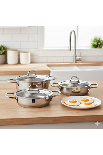 Sofram Turkish soft steel omelet cookware set, 6 pieces