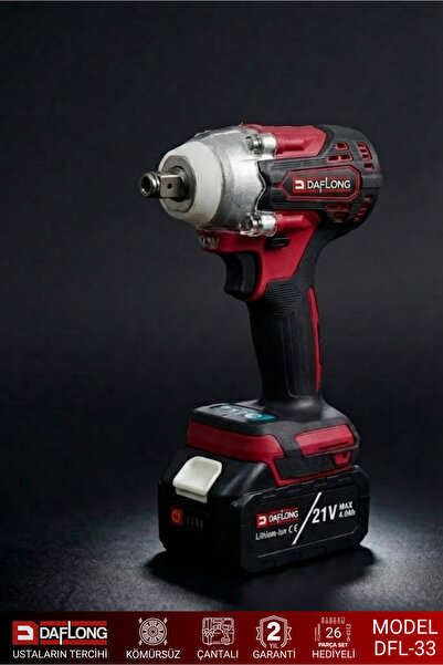 DAFLONG 21V KÖMÜRSÜZ 600NM TORKLU ŞARJLI 1/2 SOMUN SIKMA DFL-33