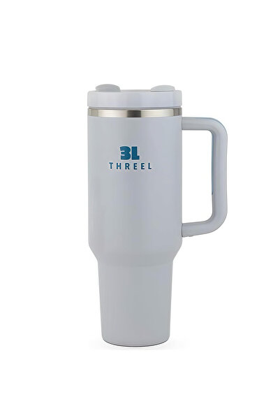 Generic 3L 1.18L Tumbler Stainless Steel Vacuum Insulated Bottle, Coffee Tumbler with Lid & Straw (Blue)