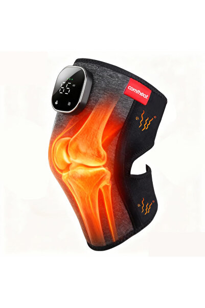 Whimlets Aparat portabil de masaj și încălzire pentru genunchi, reîncărcabil, pentru ameliorarea durerii și îmbunătățirea circulației.