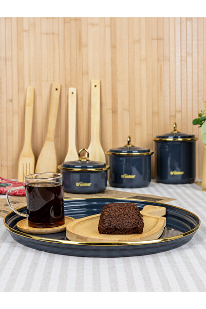 Savaşan Emaye Round Enamel Presentation, Baking Tray