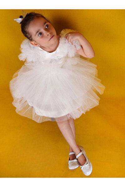 fustite cu luminite Rochița Albă de bebe, 12-18 luni - 12-18 luni (80-86 cm)