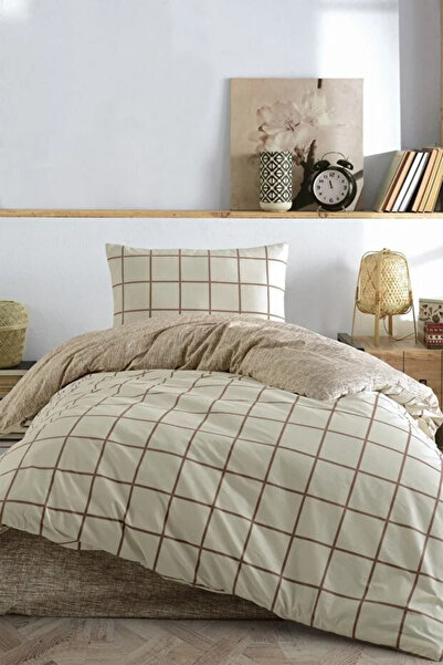 mihriban Комплект за единично легло, квадратен, кремав (без чаршаф)