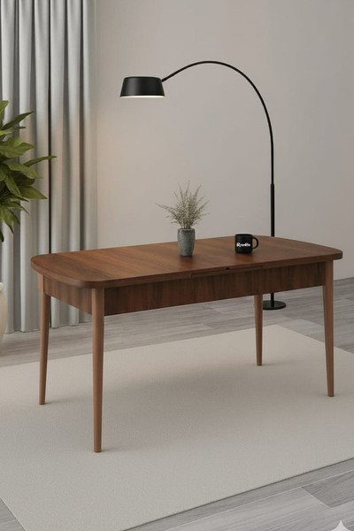 Renlife Mutfak Masası Yemek Masası Ahşap Masa Açılır Kapanır Masa 6 Kişilik Masa (kemençe)