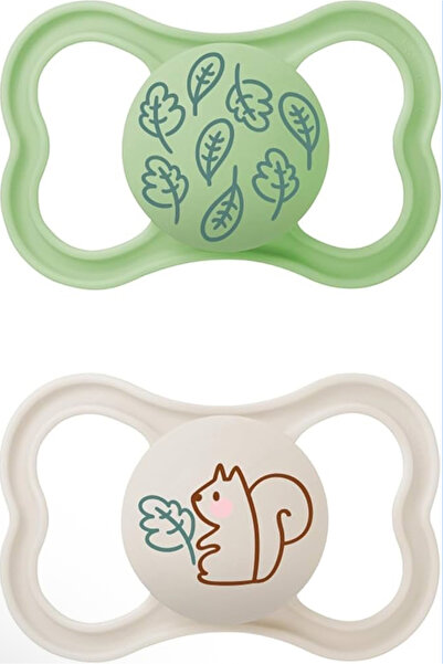 MAM Supreme l Emzik 2'li Set I Sterilize Kutuda I 6-16 Aylık I Yaprak/Sincap