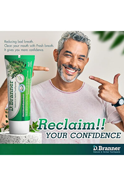 D.Branner D. Branner Natural Toothpaste Fluoride Free - Herbal Whitening & Gum Protecting (Pack of 1)