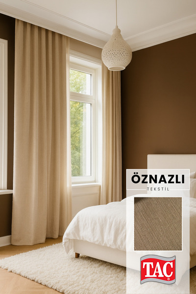 Perlife Gold ® Luxury Chenille Textured Blackout Curtain – No Pleats, Extra Foam – Rich Color Cardetel