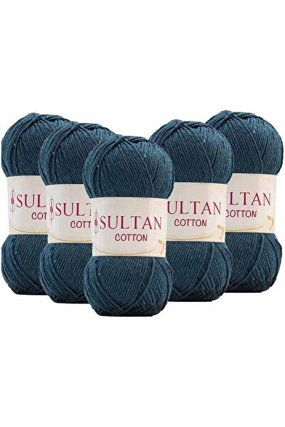 orhanucuzluk (5 Pieces) No:17 Petrol Blue Sultan Cotton Amigurumi Yarn