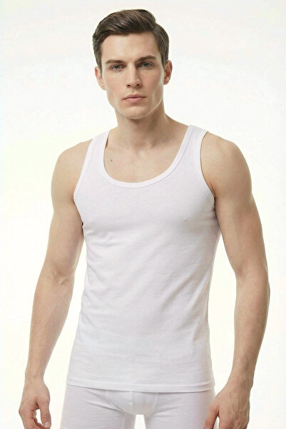 TURAY Premium Soft Basic 100% Cotton Combed White Men's Undershirt 6-Pack