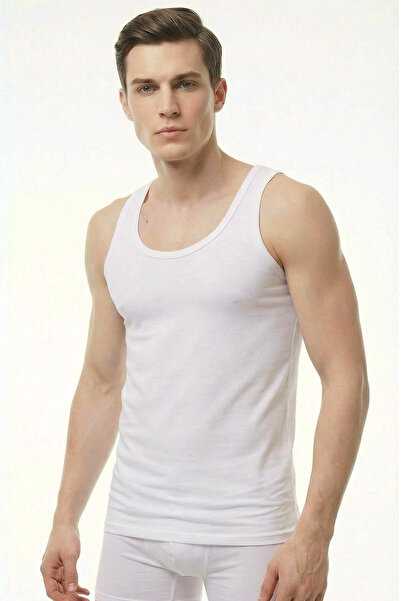 TURAY Premium Soft Basic 100% Cotton Combed White Men's Undershirt 6-Pack