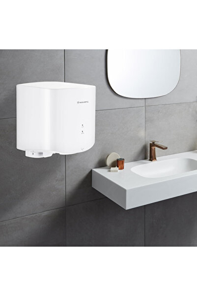 modunful Automatic hand dryer, with infrared sensor, electric, wall-mounted, 1200W, hot/cold air