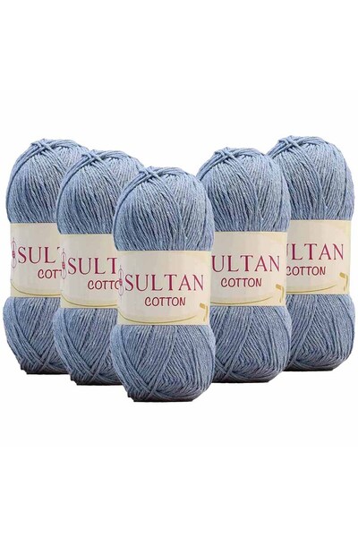 orhanucuzluk ( 5 Adet ) No:15 Sultan Cotton Amigurumi Ipi Bebe Mavi