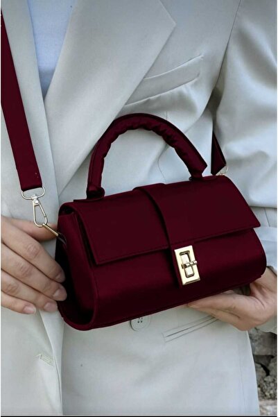 ÖZÜM TAKI Women's Shoulder and Arm Crossbody Bag Burgundy