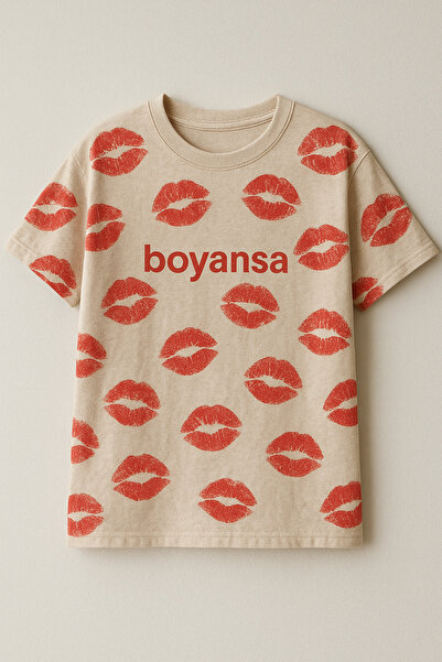 boyansa 1 adet rich kırmızı kumaş boyası + tek yıldız sabitleme ( öpücüklü T-Shirt boyası özel set )