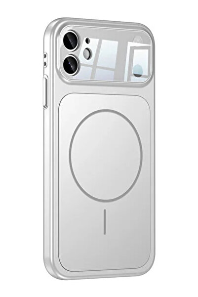 KVK PRİVACY iPhone 11 Uyumlu 17 Pro Görünümlü Çevirici Kamera Korumalı MagSaf...