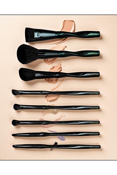 Marefsa 8 Pieces Makeup Brush Set and Leather Carrying Case, Stylish and Conv...