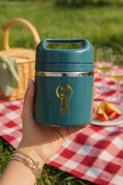 OEM Blue Casserole 630 ml with Stainless Steel Interior – Lunch Box for Food