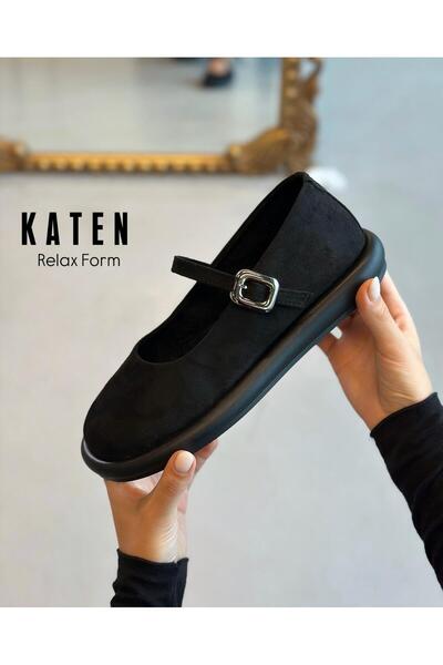 Zuum Γυναικεία παπούτσια Katen Daily Mary Jane - Μαύρο σουέτ