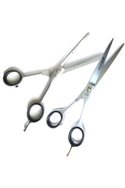 YAKUZA SolingCobalt Makas Set Kuaför Berber Makası 6inc Ara Makas 6 Inc Kuaför Saloon Makası Set