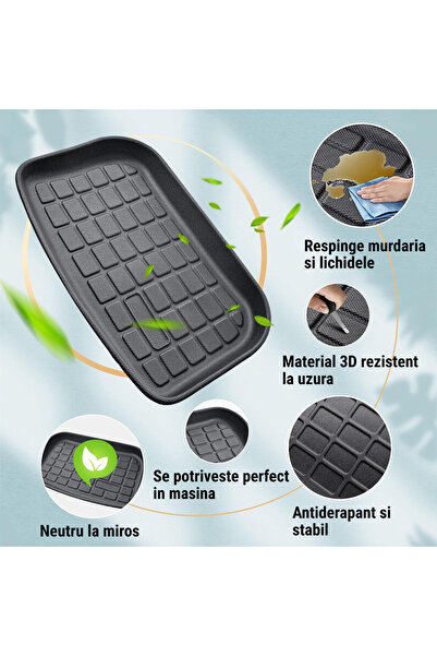 DECOZEN 3D trunk mat for Tesla Model Y 2021-2023, waterproof, non-slip, recyclable TPE