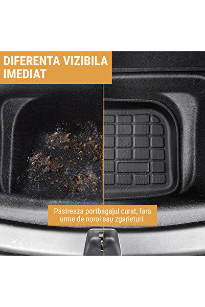 DECOZEN 3D trunk mat for Tesla Model Y 2021-2023, waterproof, non-slip, recyclable TPE