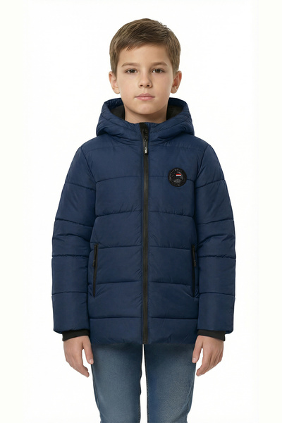 QAWWA Palton kaki pentru băieți - impermeabil și rezistent la vânt, lână groa...