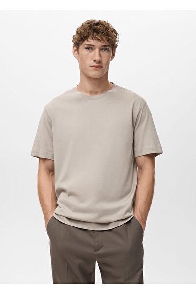 MANGO Man Regular kesim %100 pamuklu tişört