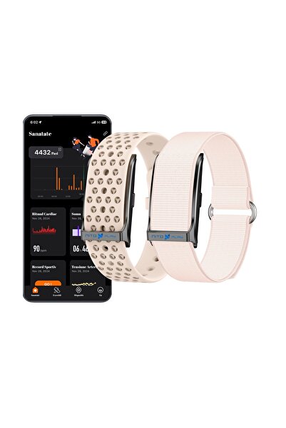 NITOPLAY Bratara Smart Fitness Inteligenta Nitoplay®, 2 Curele Roz, Bluetooth, GPS, Android/iOS, Meniu Romana